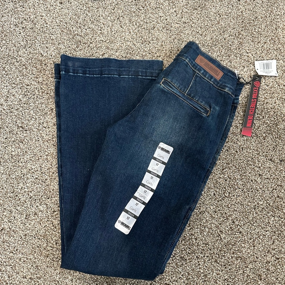 Rock & Roll Cowgirl Girls Dark Blue Denim Jeans